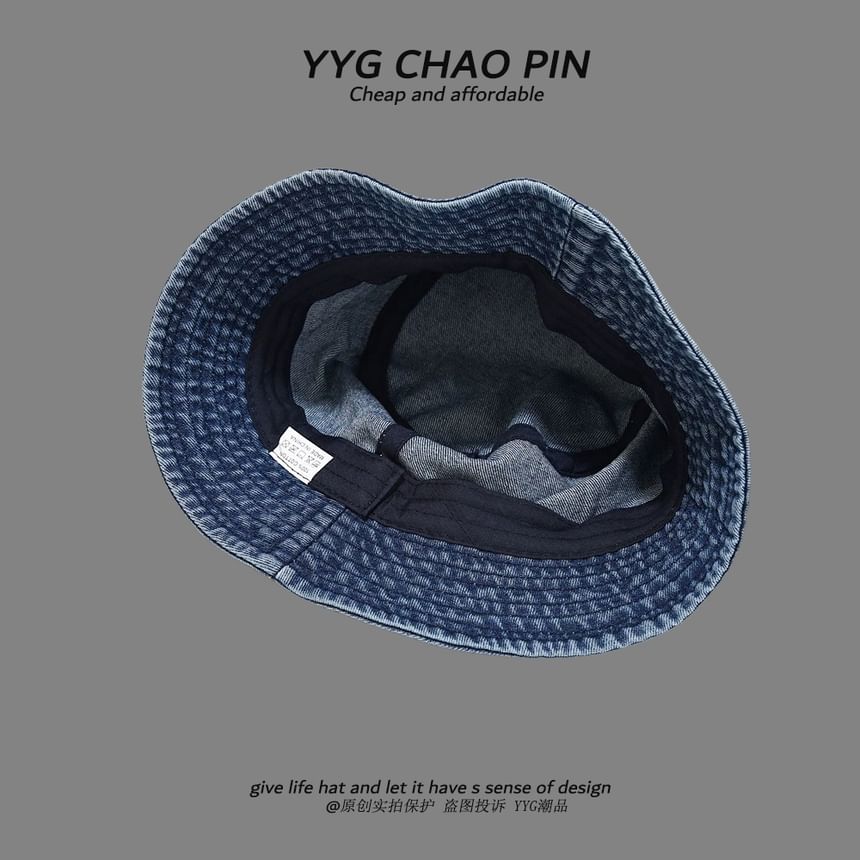 Alpha Kiss - Denim Bucket Hat