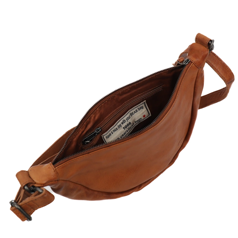 Bear Design Crossbody Tas Toon Cognac