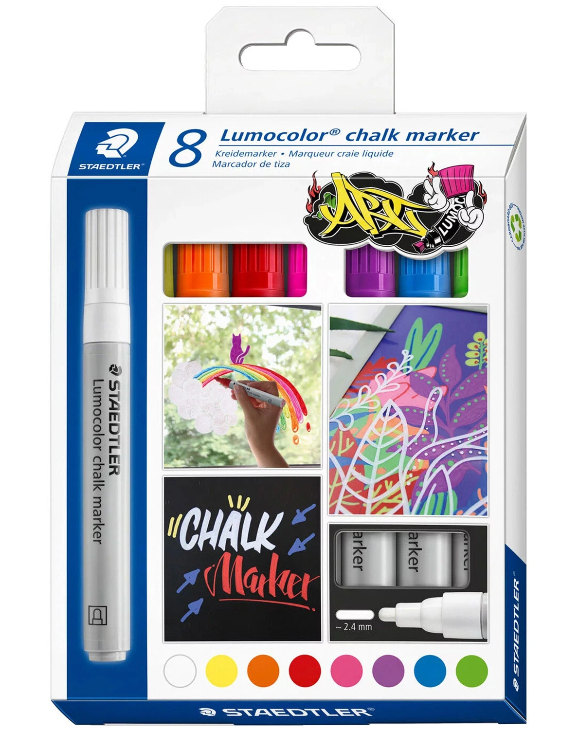 Kreidemarker LUMOCOLOR 8er Set