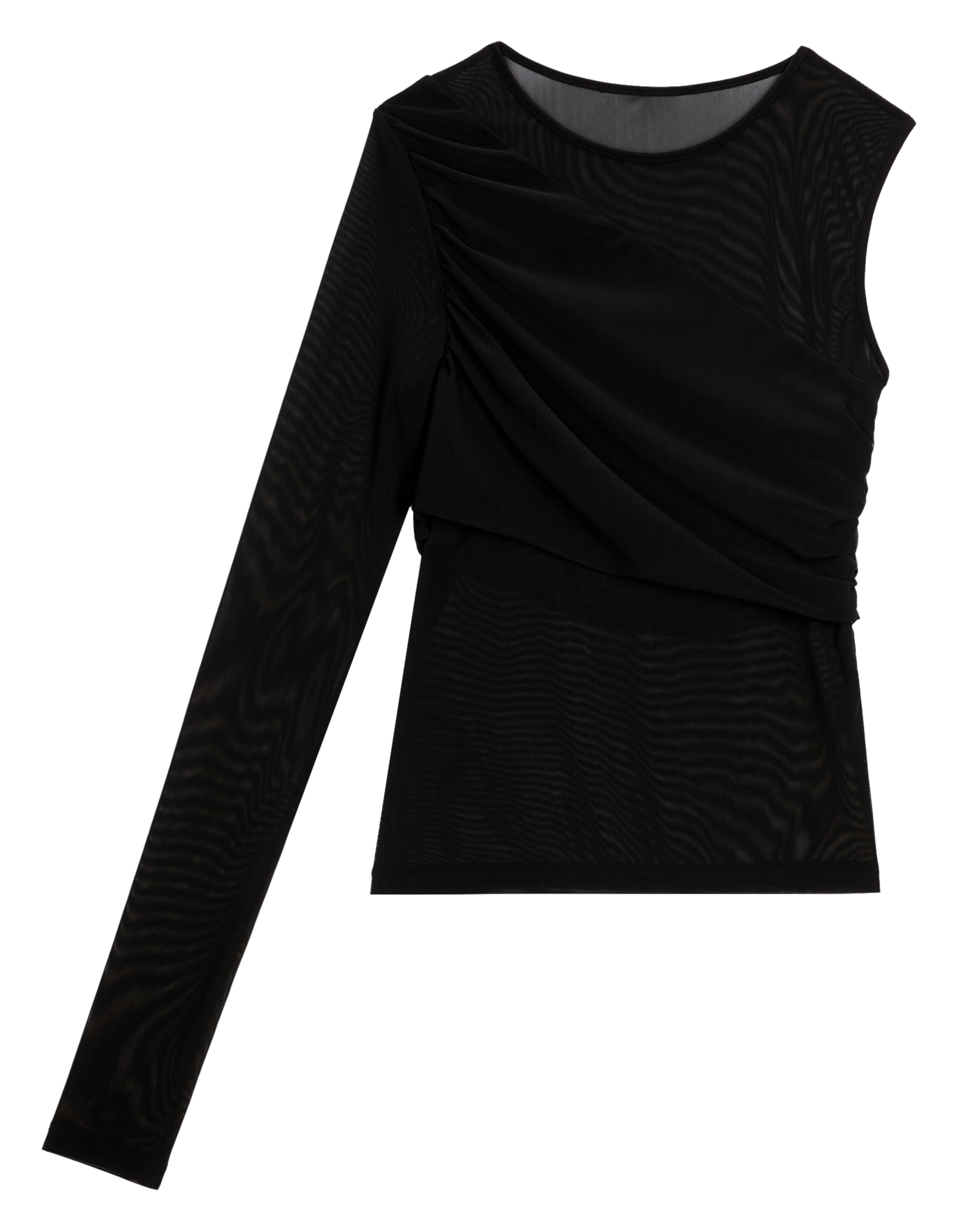 UDRAP - Top asymétrique drapé| Noir