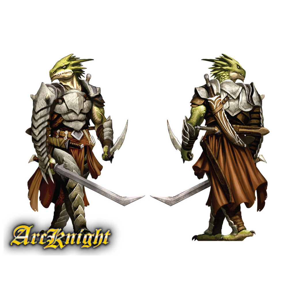Flat Plastic Miniatures - Dragonborn - 62 Pieces
