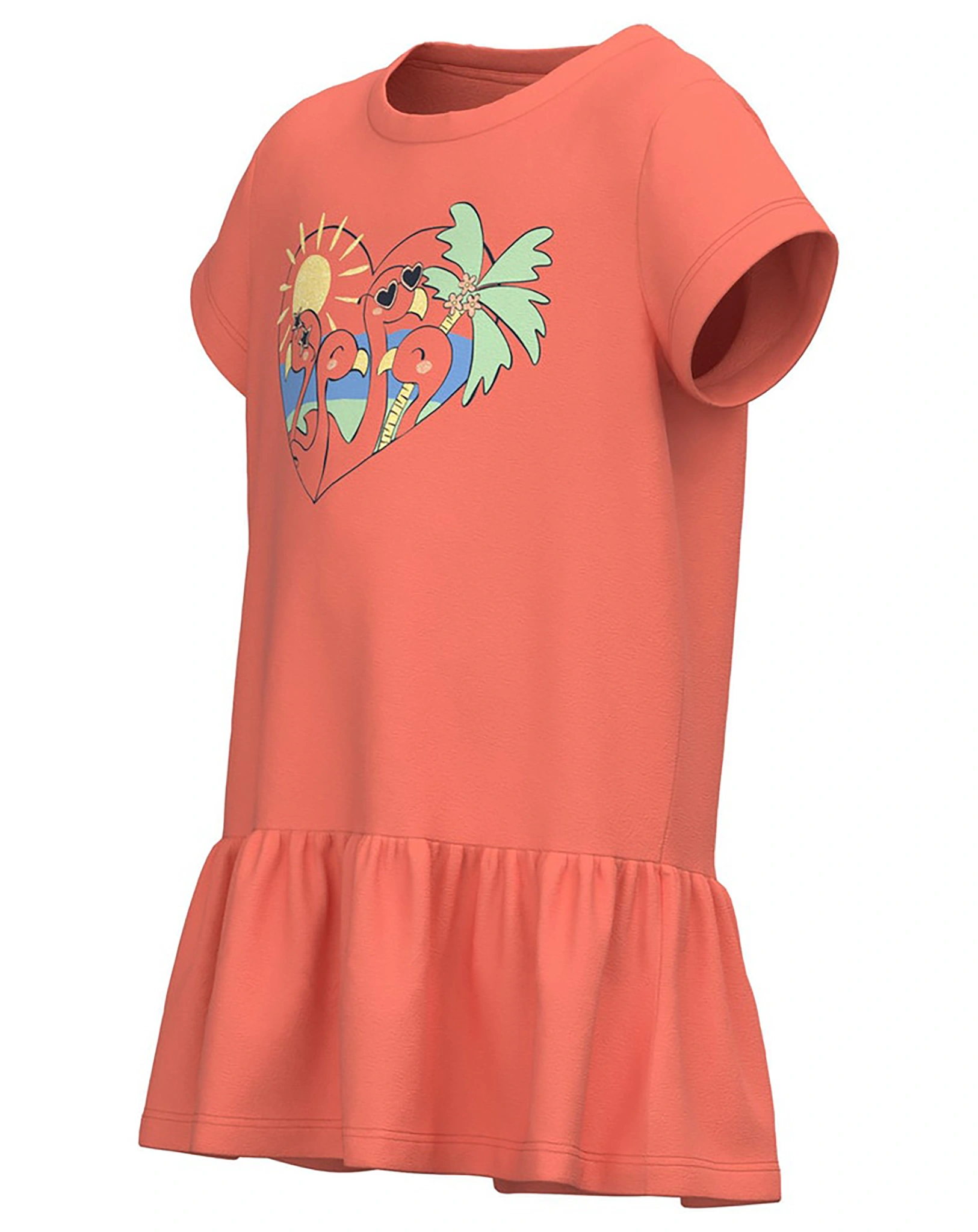 T-Shirt NMFVIANE TUNIC - SUNNY in coral