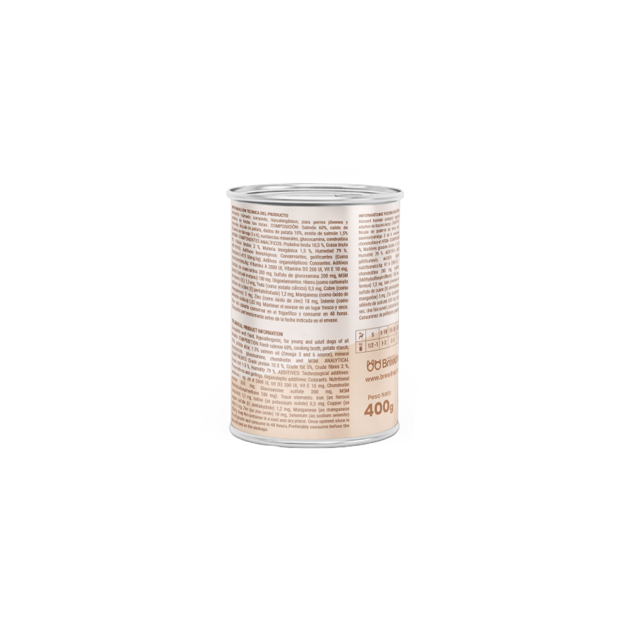 Ração úmida para salmão Breedna (pacote com 12 latas)