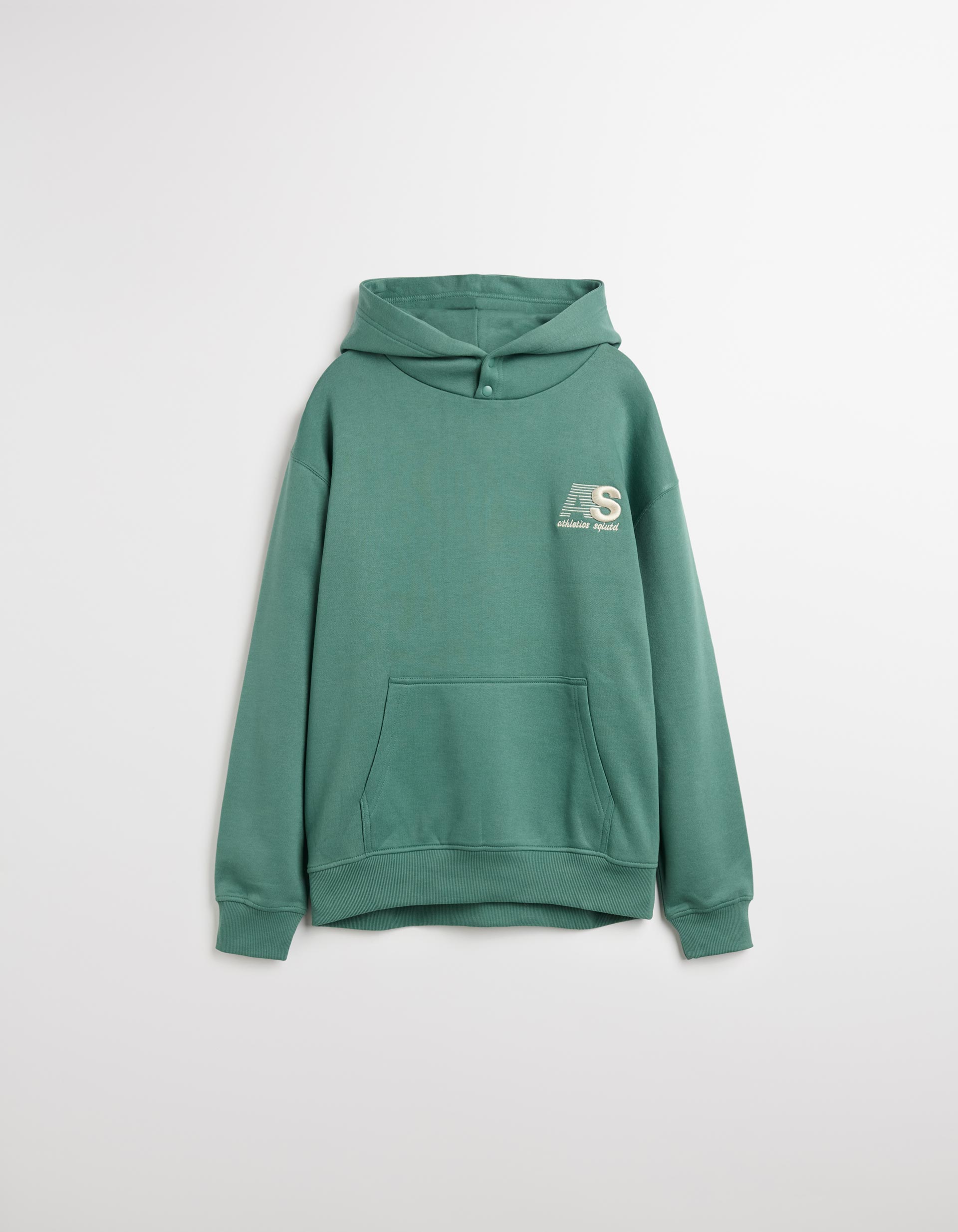 Sweatshirt com Capuz, Homem, Verde Escuro