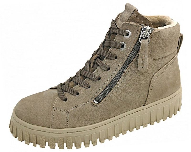 Tamaris - Flotter Schnürboot - Beige - Laarzen - Nubuckleer - Uitneembare Binnenzool