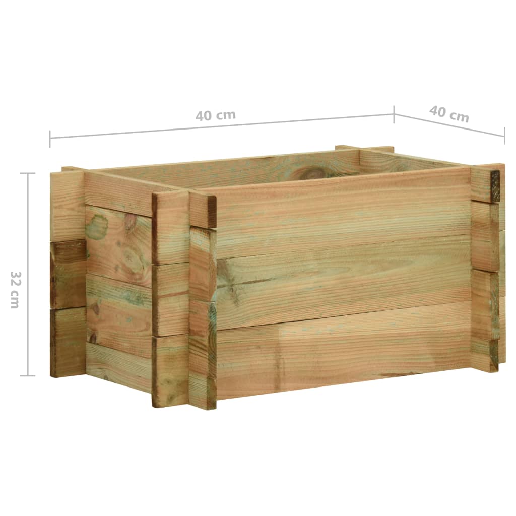 Jardinière surélevée pour légumes bois de pin imprégné 40 cm