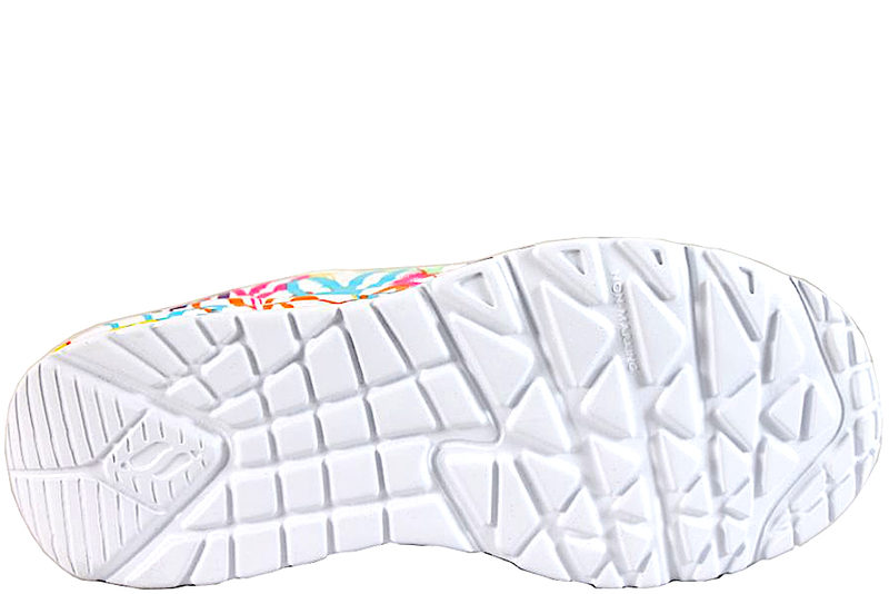 SKECHERS UNO LITE SPREAD THE LOVE WHITE SNEAKERS