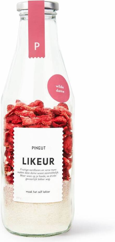 Pineut aarbeienlikeur De Wilde Dame 700 ml