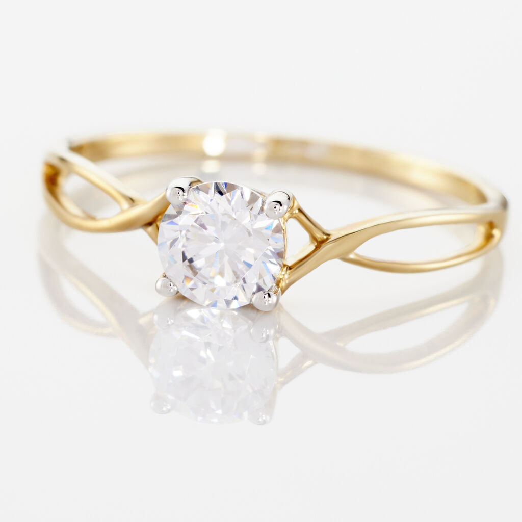Bague Karlena Or Jaune Oxyde De Zirconium