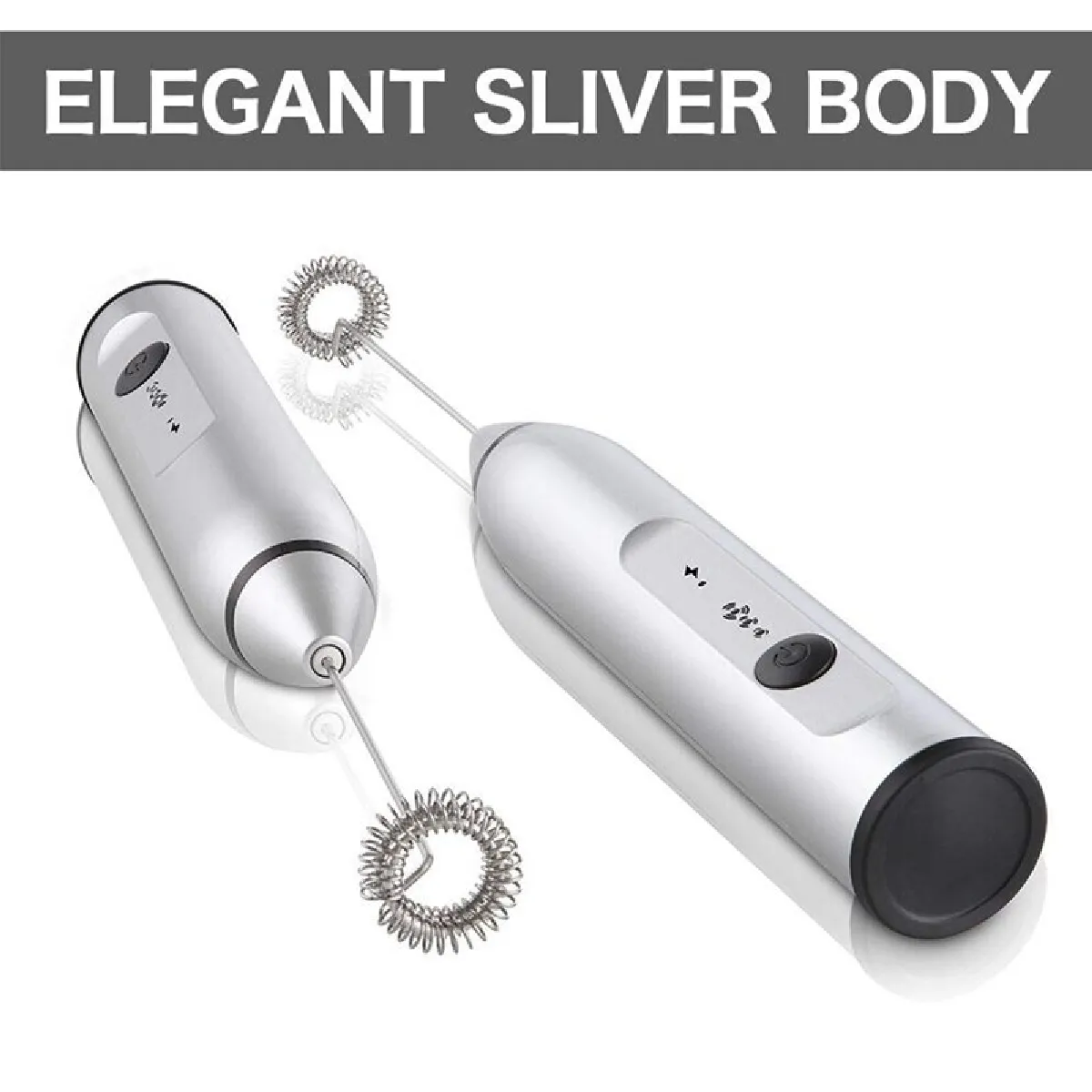 Universal Lait électrique Mousseur Universel - Argent