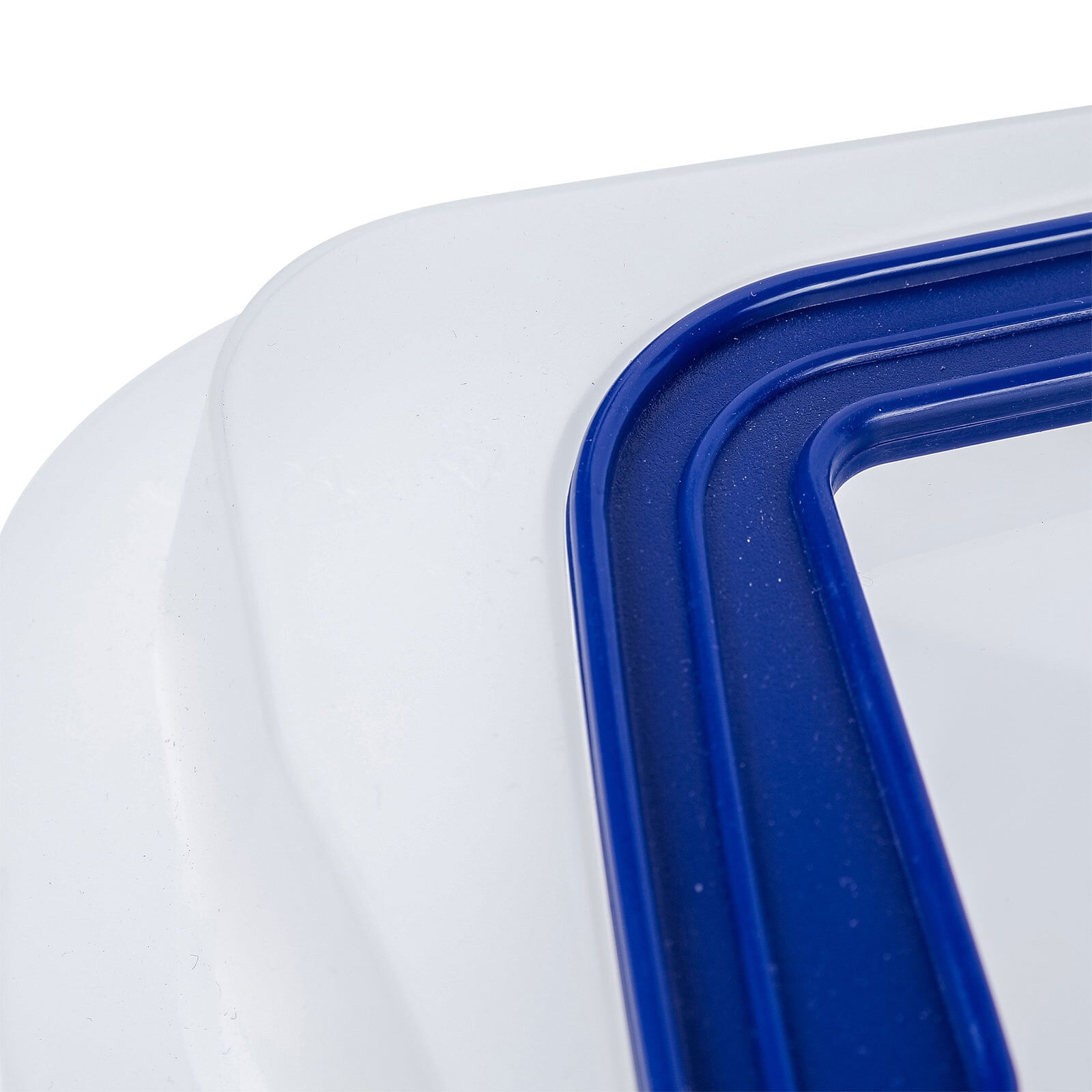 Back-/Auflaufform mit Haube und Tragegriff schwarz transparent blau 40x8x32cm