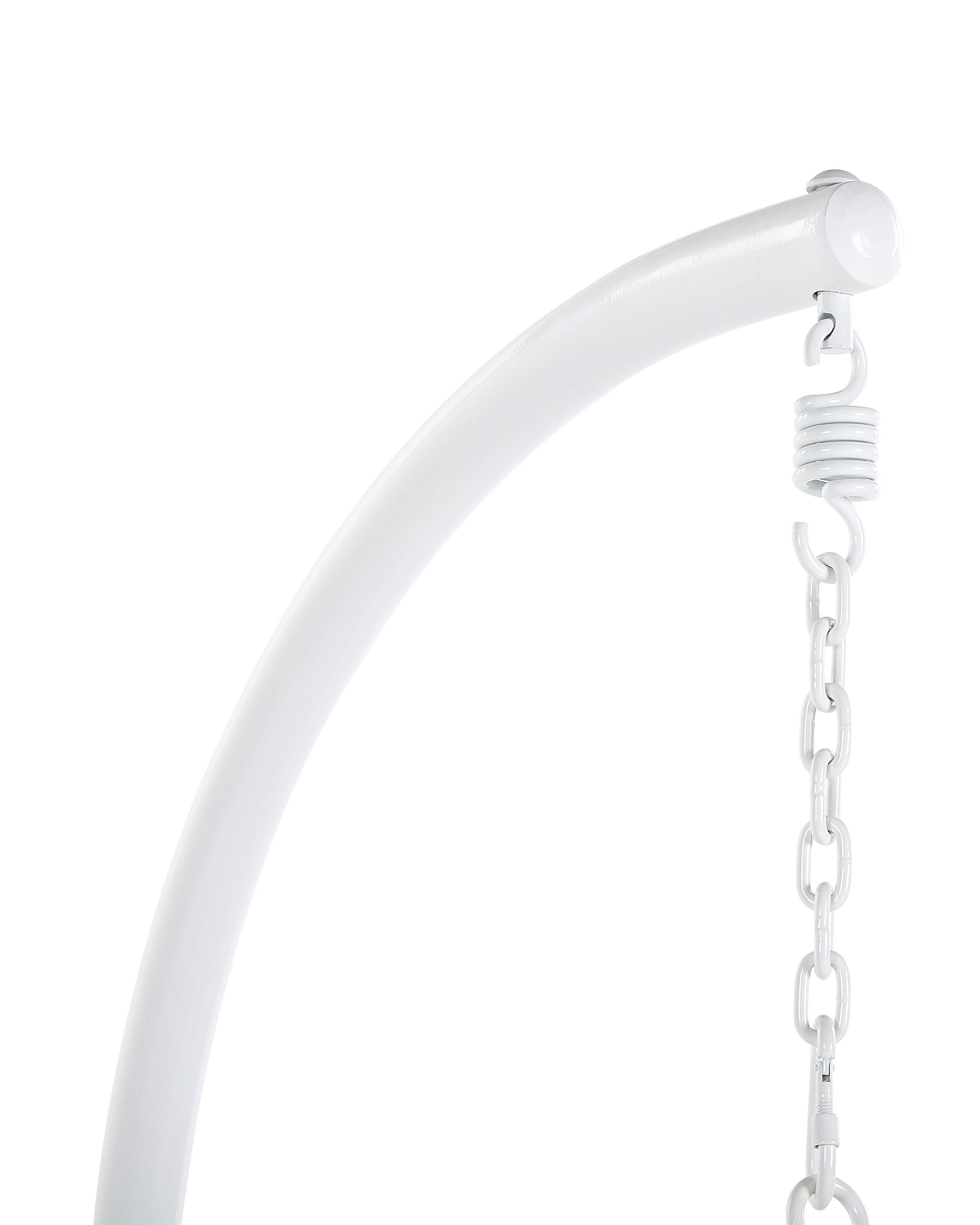 Hangstoel met standaard ALBA PE rotan Wit
