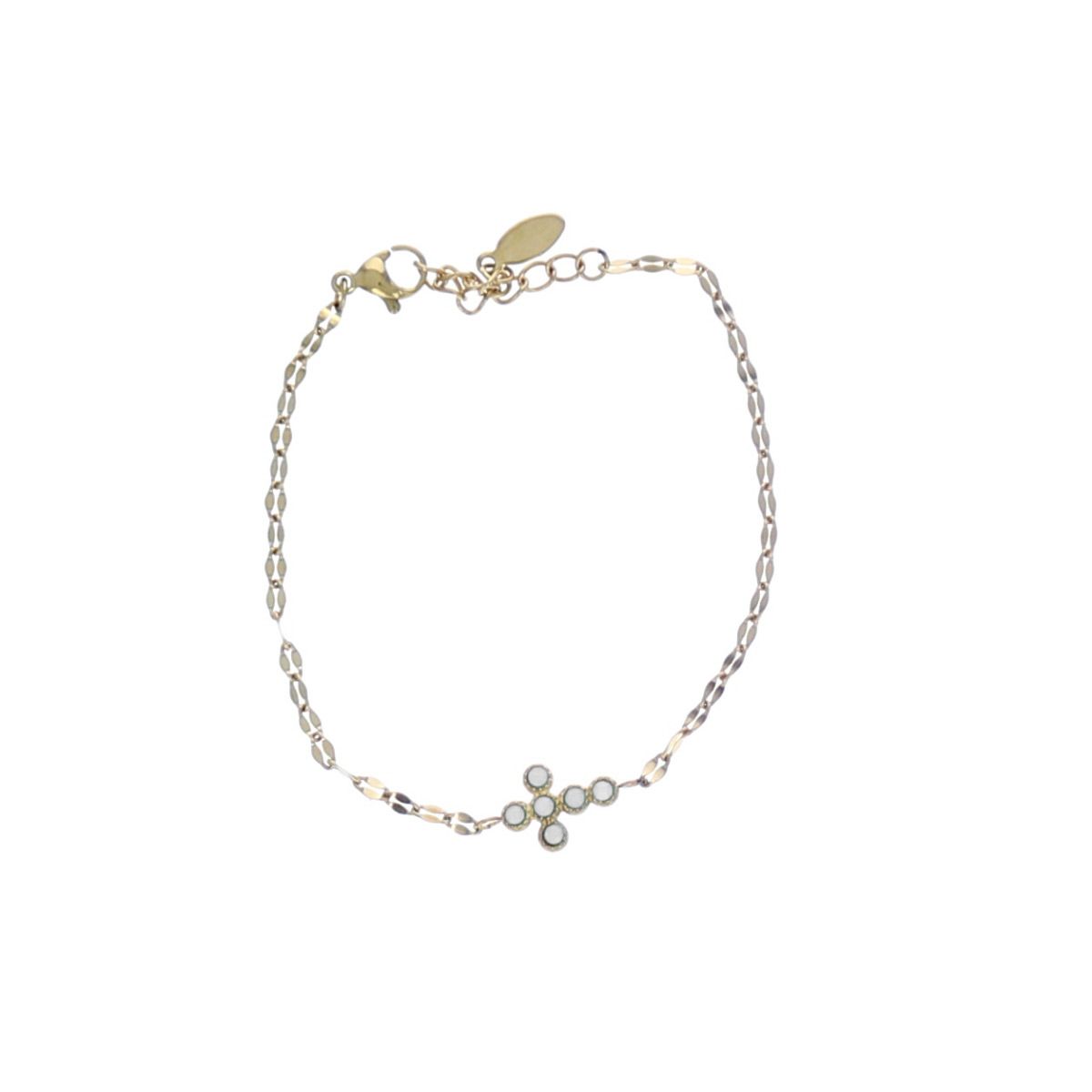Bracelet doré croix blanche Nusa Dua