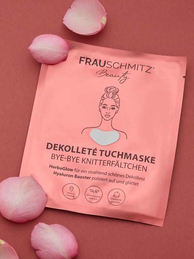 Tuchmaske für Dekolleté, faltenreduzierend, feuchtigkeitsspendend