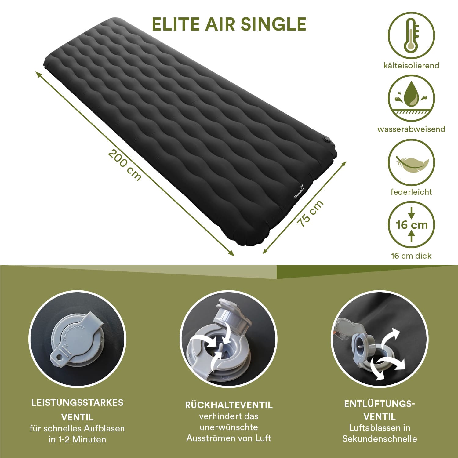 Skandika Elite Air Single Opblaasbare Slaapmat