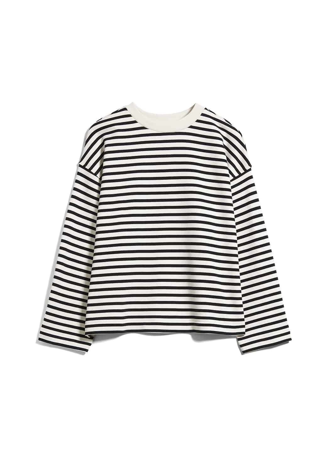Armedangels Sweatshirt Frankaa Maarlen Stripe Undyed-Black