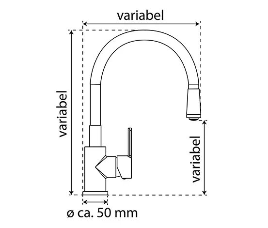 Edelstahl-Spültischarmatur »FLEXO«