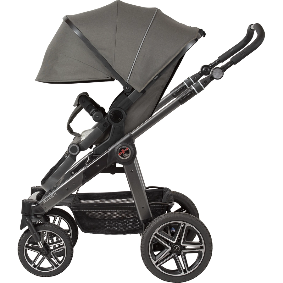 Hartan Kinderwagen Racer GTX mit Handbremse Casual Collection green nature (916) Gestellfarbe platin