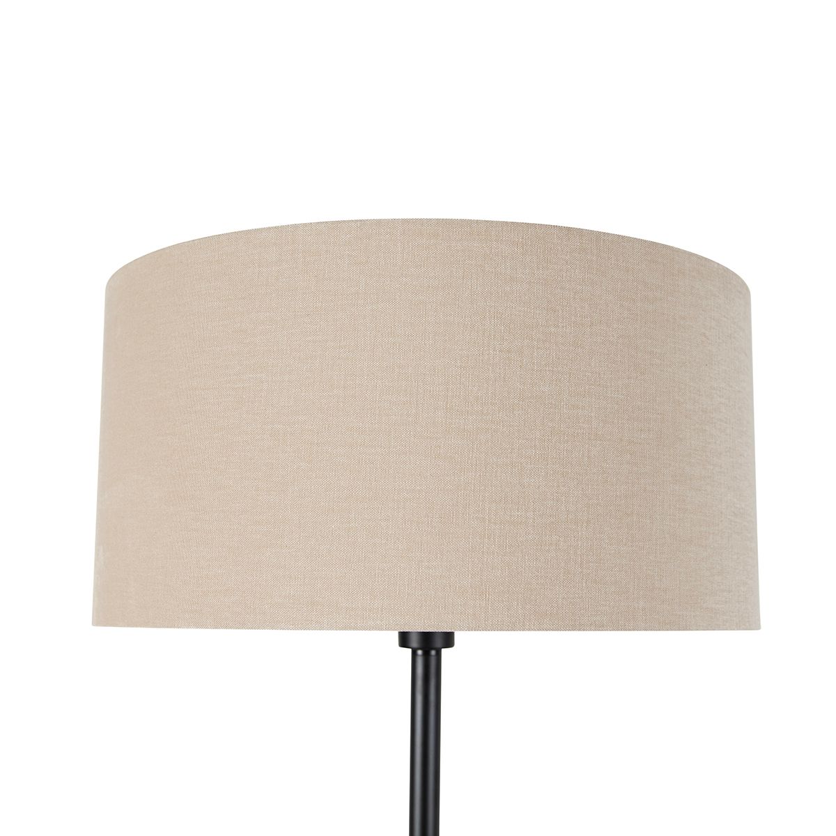 Vloerlamp zwart met kap licht bruin 50 cm - Simplo