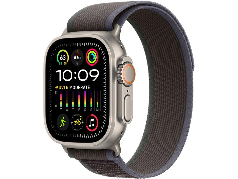 Apple Watch Ultra 2 Natural Titanium Trail Loop Blau/Schwar Die robusteste und leistungsfähigste Apple Watch.