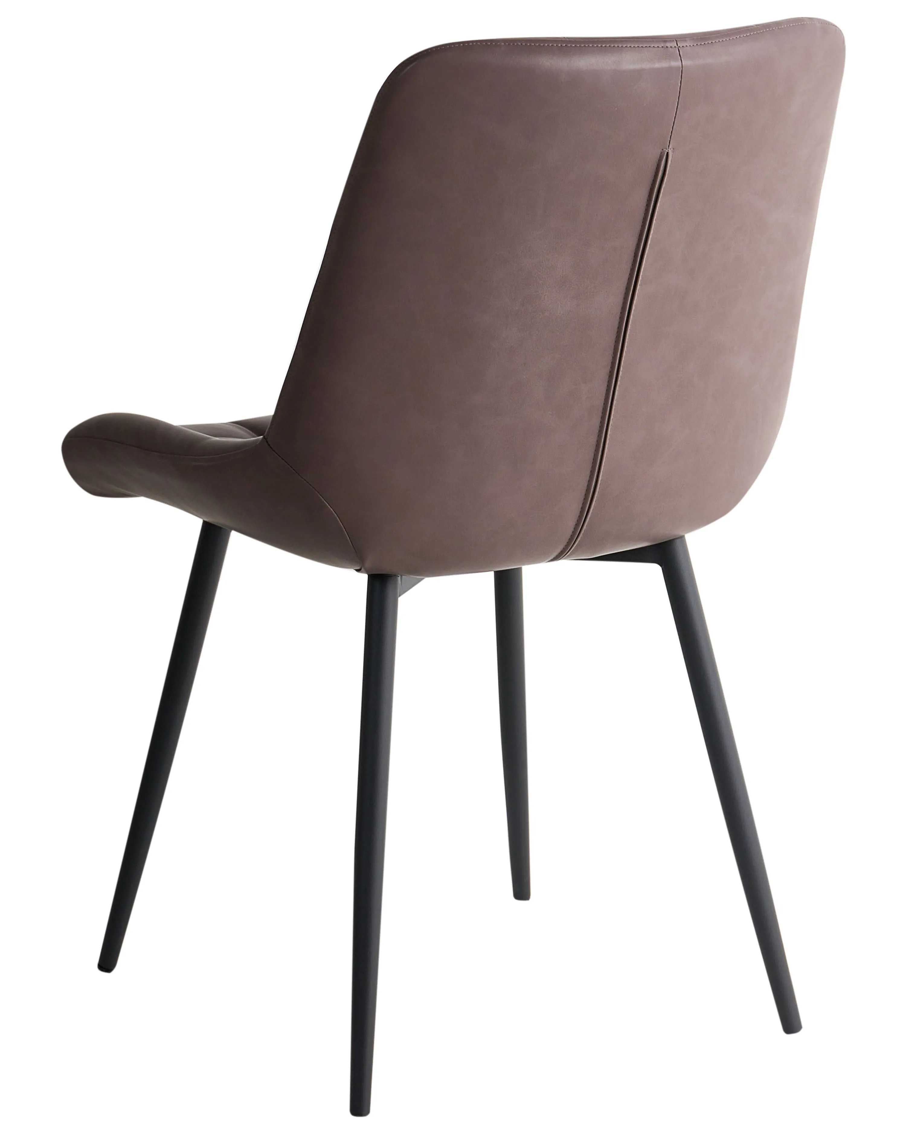 Set van 2 eetkamerstoelen MELROSE II Kunstleer Donkerbruin