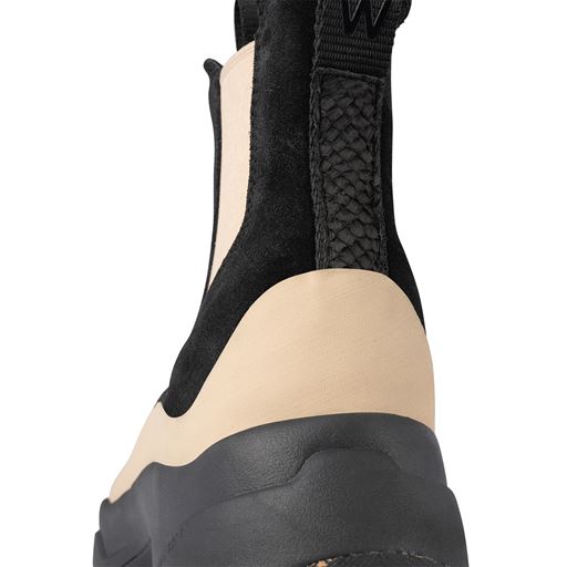 Woden Solveig Suede Waterproof Støvler, Black/Coffee Cream, 39