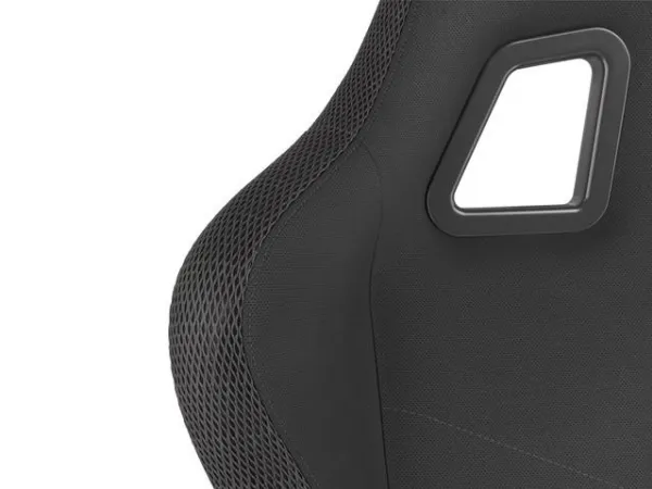 Genesis Trit 500 RGB - Stol - ergonomisk - lænestol - armstøtter - T-formet - vippe - drejeled - tekstil, PU syntetisk læder - sort