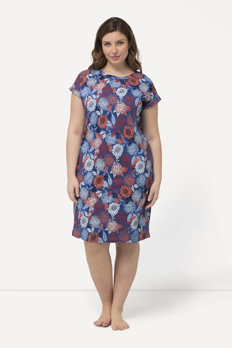 Bigshirts, 2er-Pack, Blüten, Rundhals, Halbarm