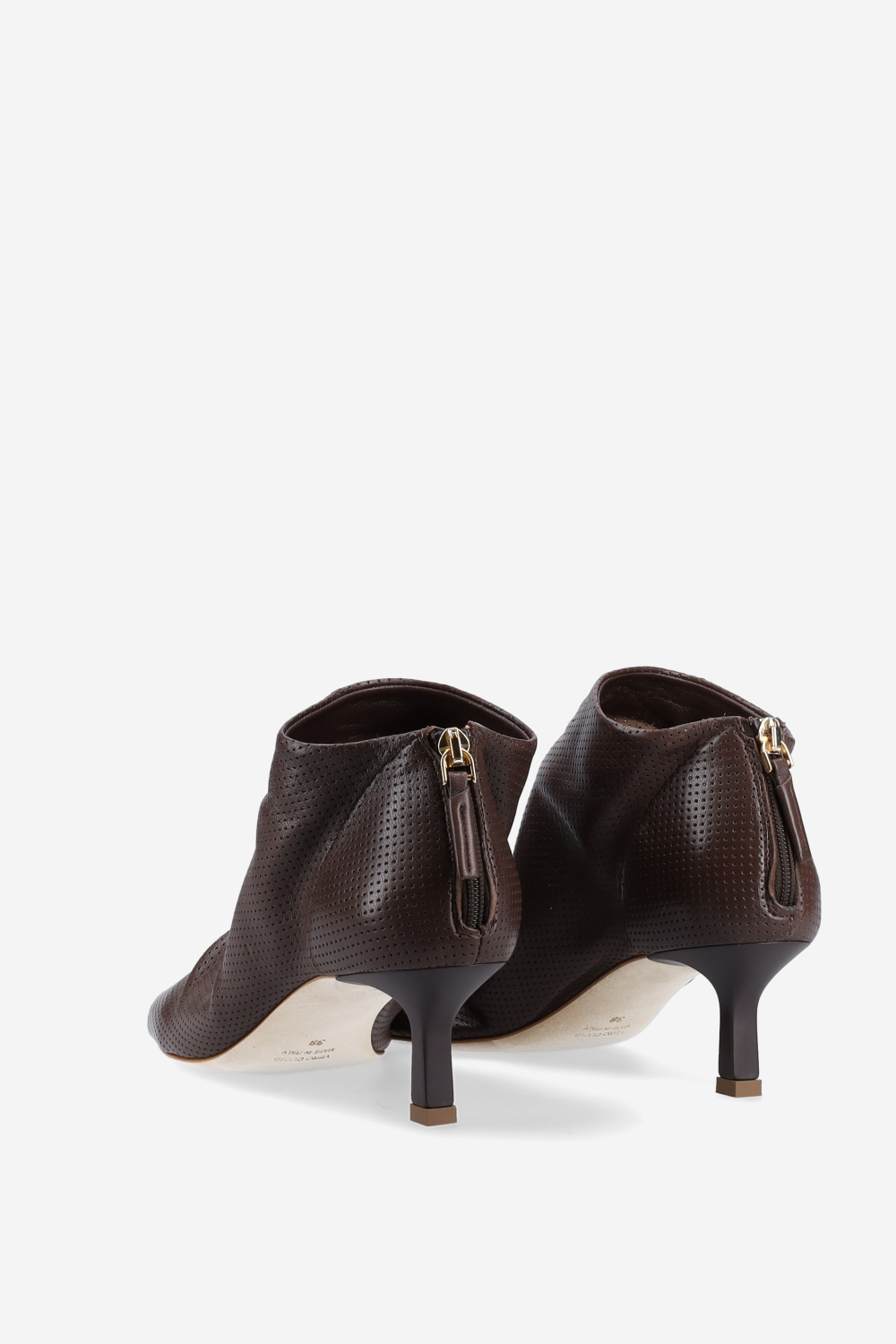Perforated leather sandals