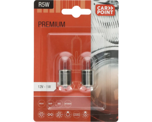 Carpoint Premium Autolampen 12V Lamptype R5W Verpakking = 2 stuks