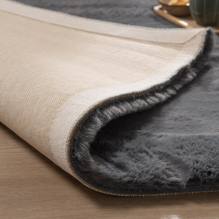 Zacht Hoogpolig vloerkleed - Comfy Supreme Antraciet