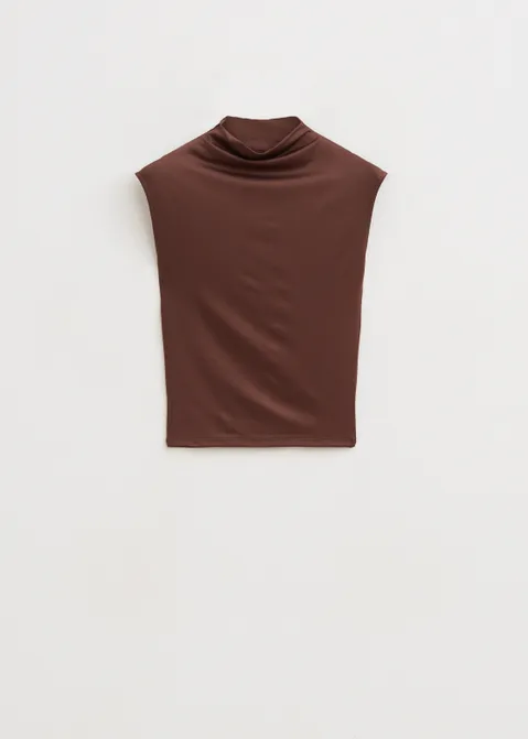 Top met hoge hals bruin (BRN.D)
