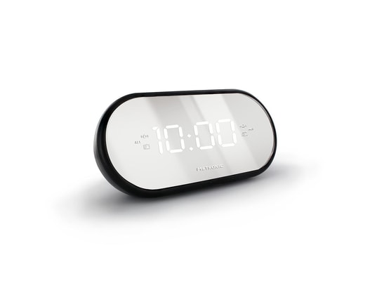 METRONIC - Radio-réveil fm miroir double alarme