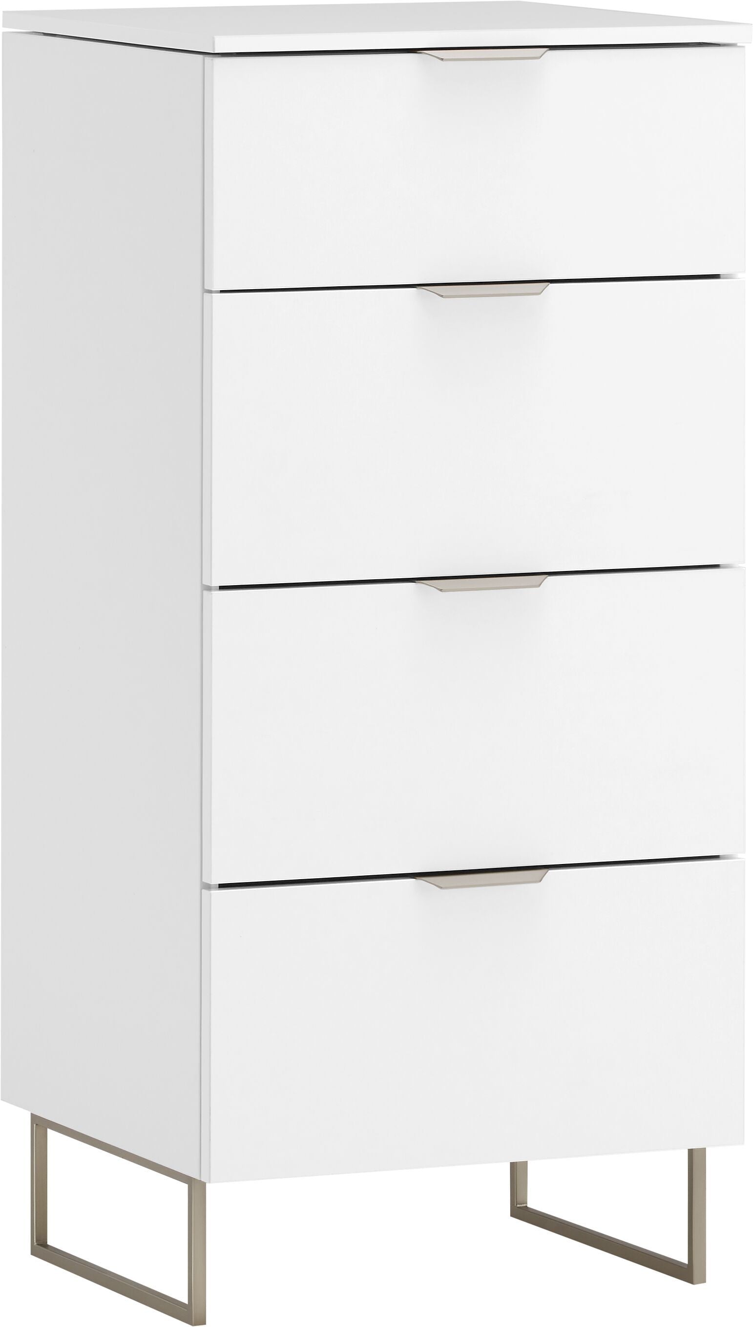 MODUL Kommode - Weiss / B: 45.0 cm x T: 43.0 cm x H: 98.0 cm