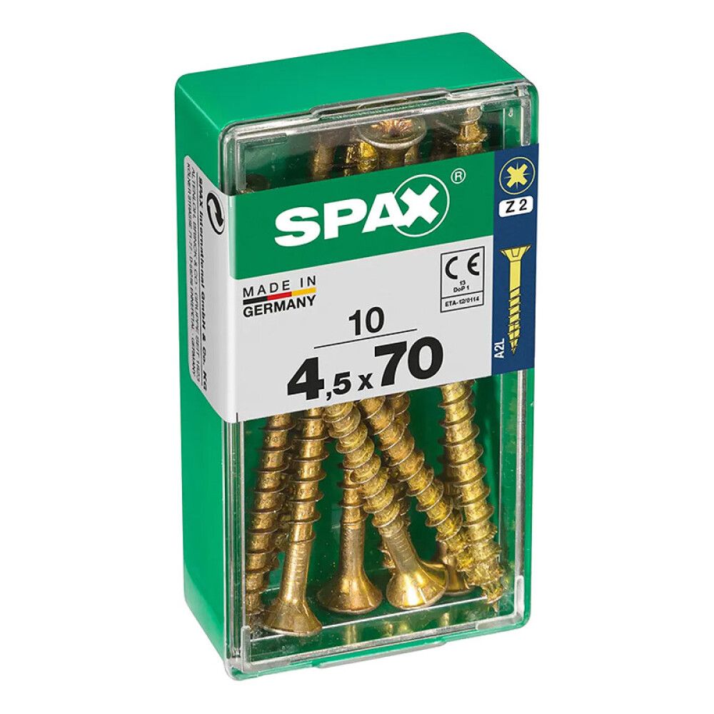 SPAX SENKHODE GUL 4,5X70, S 10 STK