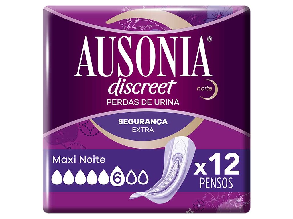 PENSOS INCONTINÊNCIA MAXI NOITE AUSONIA DISCREET 12 UN