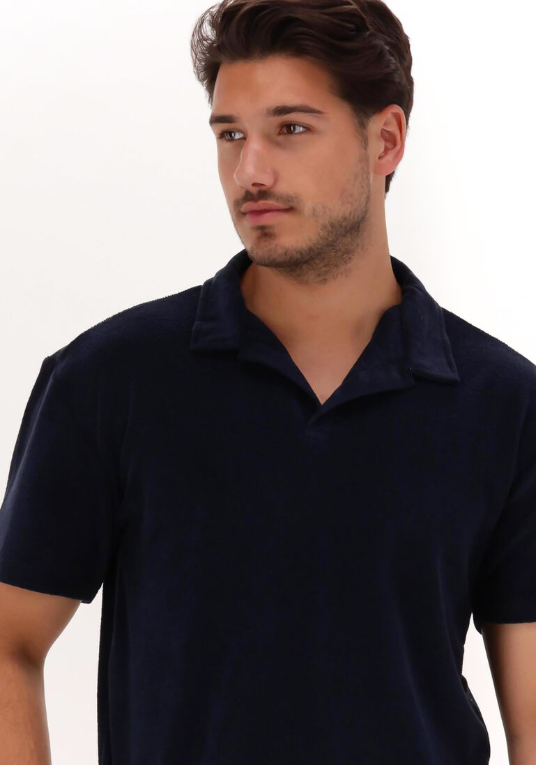 ANERKJENDT donkerblauwe anerkjendt polo akkikki frotte cuba tee