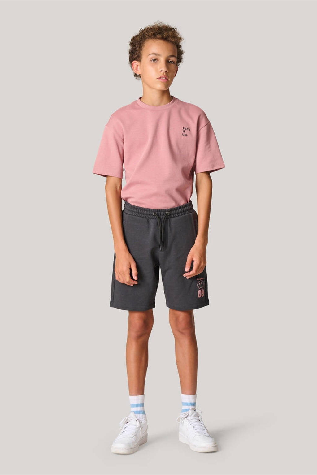 Shoeby regular fit sweatshort antraciet