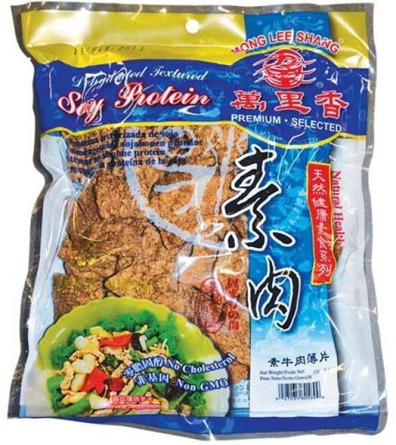 Mong Lee Shang Gedroogde Vegetarische Runderplakjes 150g