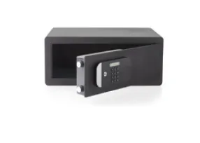 Yale YLFM/200/EG1, Bærbar pengeskab, Sort, Kode, Fingeraftrykslæser, Nøgle, 24,8 L, Gulv/væg, 200 mm