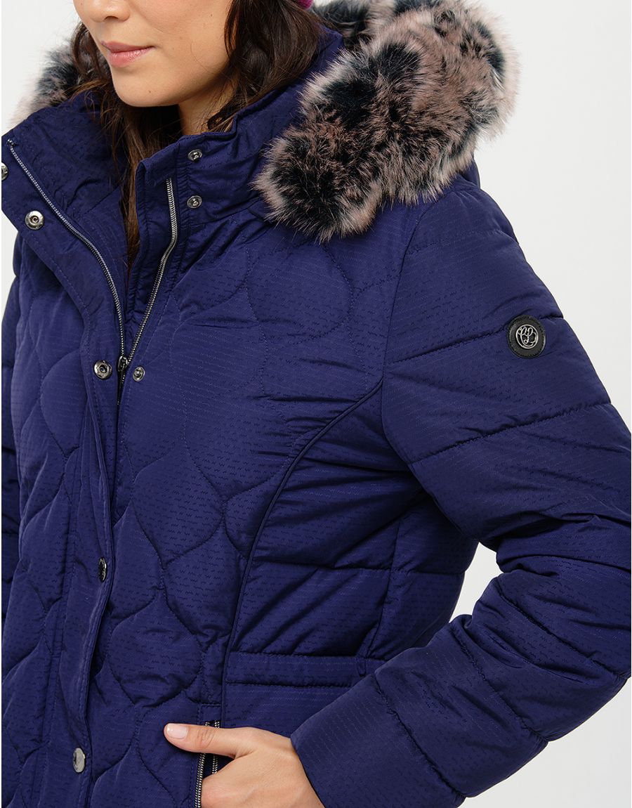 Doudoune longue violet