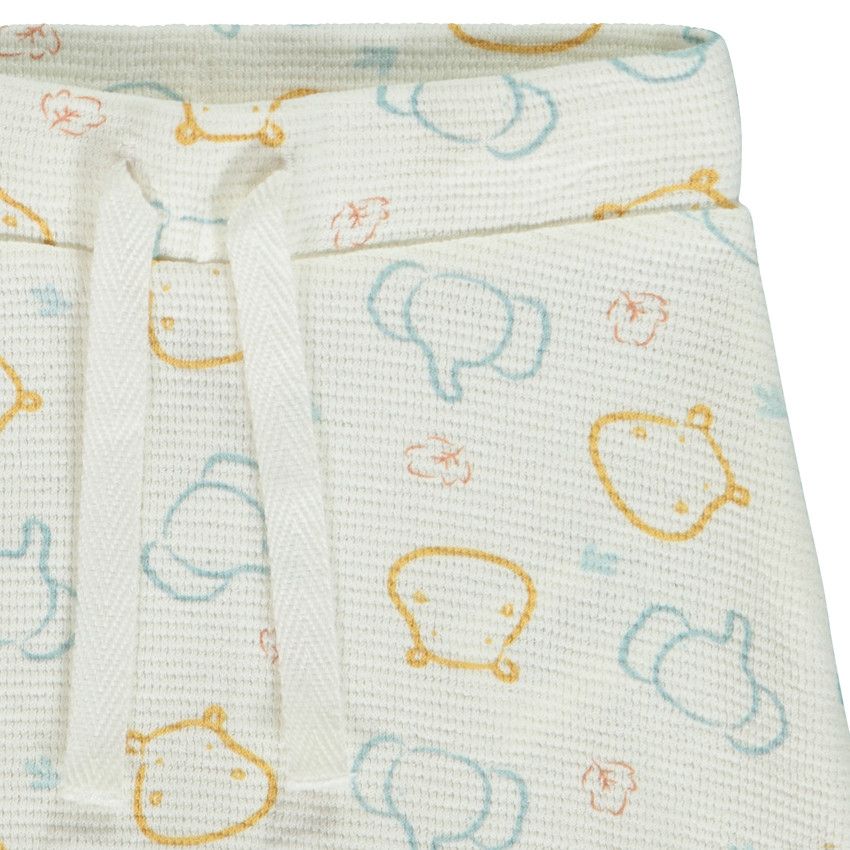 Ensemble 2 pièces motif hippopotame pour bébé garçon - Bleu moyen