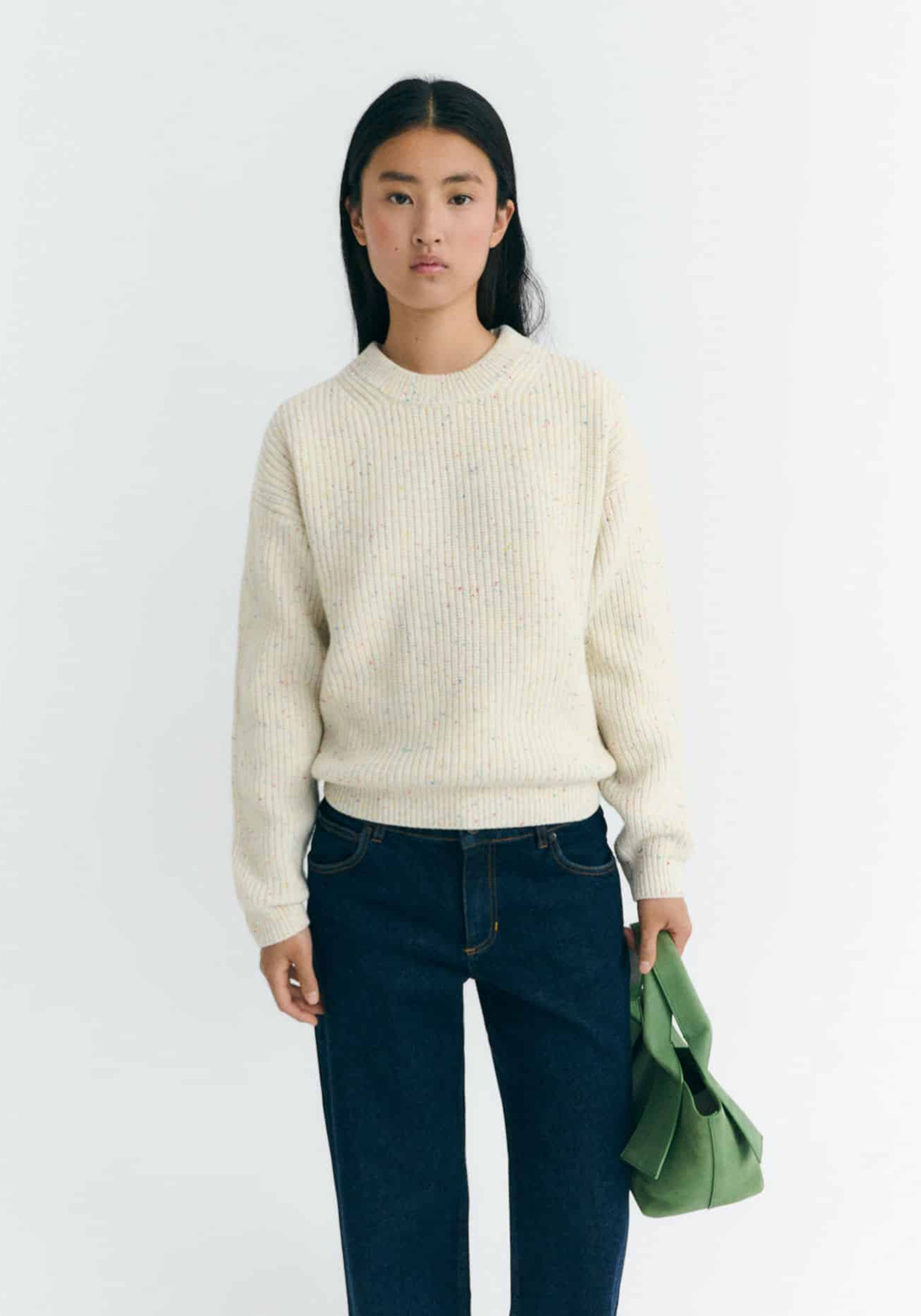 Thinking Mu Wollpullover Carmen Ecru