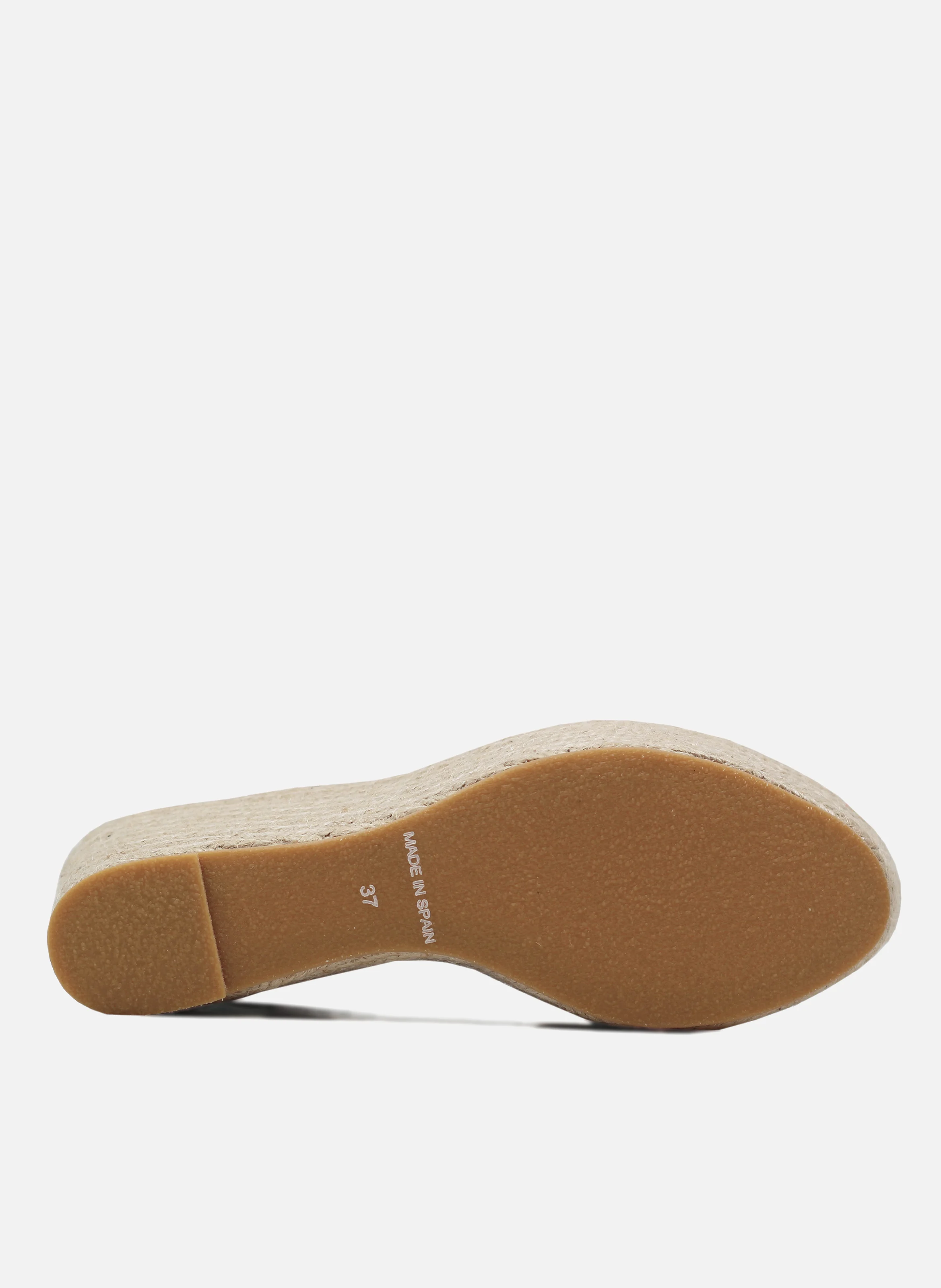 Sandales compensées cuir tannage végétal | Marron