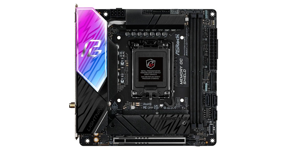 ASRockB860I Lightning WiFi socket 1851 moederbord  (RAID, Gb-LAN, WLAN, BT, Sound, mini-ITX)