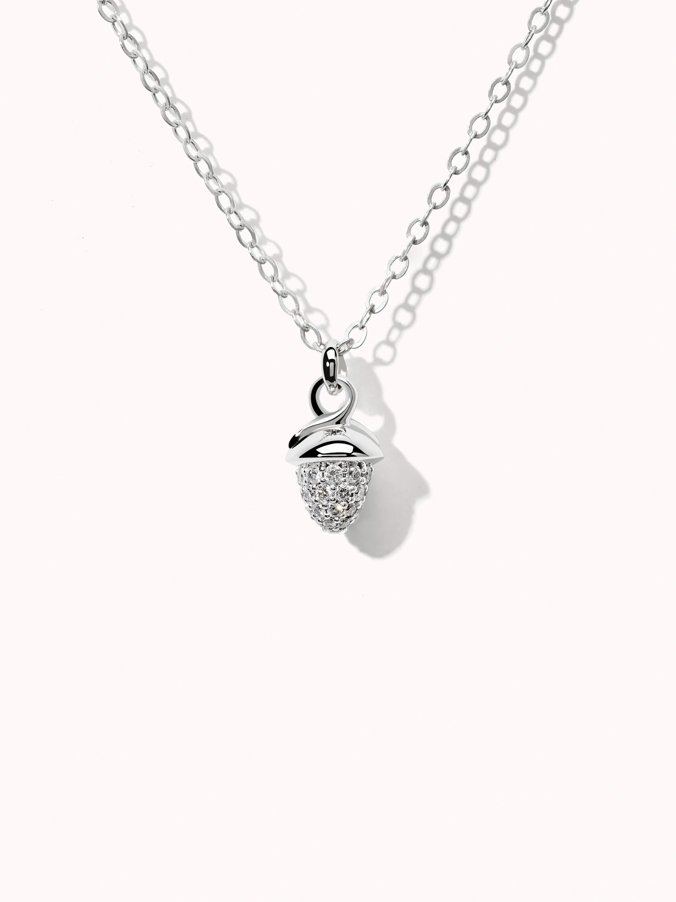 TAMARA COMOLLI Halskette NECKLACE 'MYMIKADO' WITH DIAMOND PAVÉ aus 18 Karat Weißgold mit Diamant Pavé