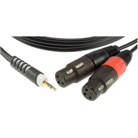 Klotz AY8-0300 verloopkabel 3.5 mm jack recht - 2x XLR female 3 meter
