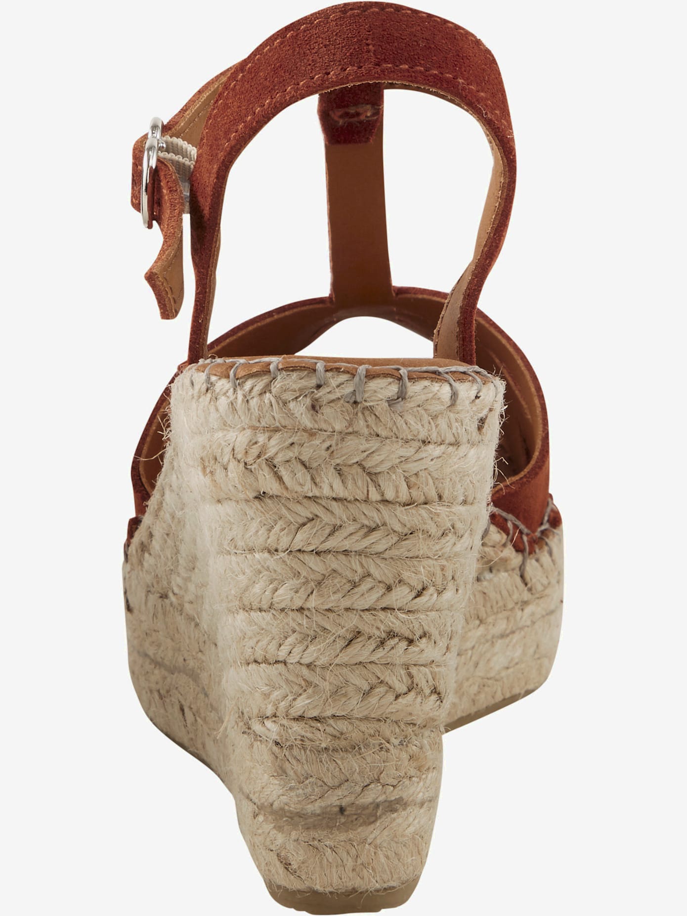 Espadrilles compensées cuir velours de vache.