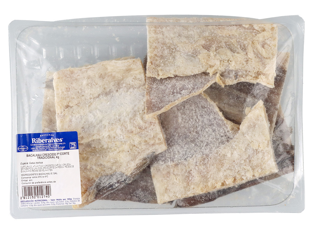 BACALHAU CRESCIDO NORUEGA CORTADO EMBALADO KG