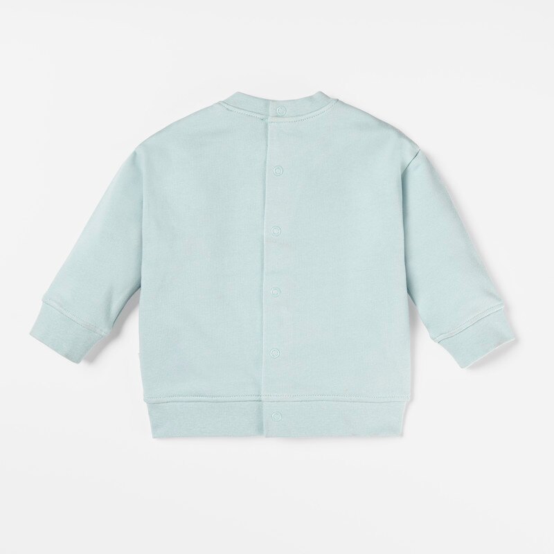 Sweat bébé garçon à maxi typo en coton recyclé bleu Catimini Bleu
